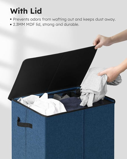 SOLEDI Laundry Hamper with Lid 130L Large & Tall Collapsible Laundry Basket