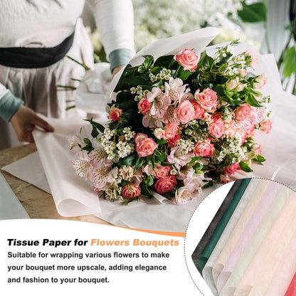 PATIKIL Tissue Paper for Flowers Bouquets (11"x11", Fresh Beige)(70 Sheet) Withdrawable Korean Cotton Wrapping Flower Paper Non-Woven Floral Bouquet Wraps, Suit for - Floral/Gift Packaging
