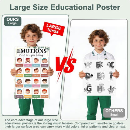 16 Pcs 16”x24” Large Educational Posters for Classroom Decor Educational Posters for Toddlers 1-3 Learning Poster for Boys Girls Ages 3-5 Kindergarten Preschool Classroom Teacher Must Haves Eucalyptus