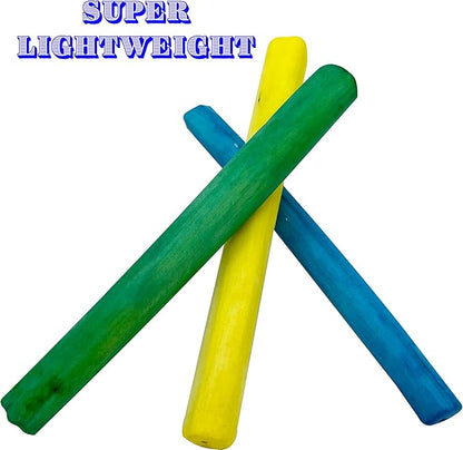 5515 Skinny Rainbow Sola Logs Pk4 - Handcut Natural Skinny Sola Wood Foraging Foot Toys, Bright Assorted Pet Safe Colors, Lightweight, Fun for Birds to Chew Apart!