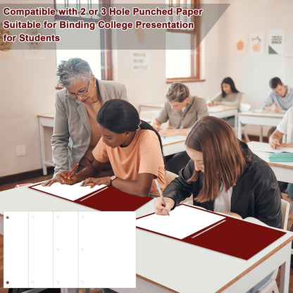 gisgfim 40 Pcs 11'' x 17'' Pressboard Report Cover 3" Capacity Metal Prong Paper Fastener with Compressor Presentation Binder Folder to Neatly Bind Reports Proposals Transcripts Document (Red)