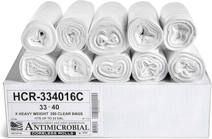 Aluf Plastics High Density Trash Bags, 33 Gallon, 16 Micron,