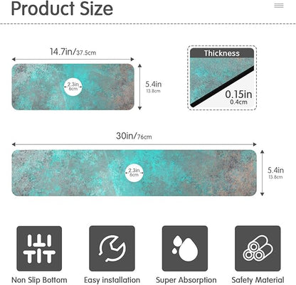 Kitchen Sink Splash Guard 1 PC 14.7 Inch Sink Faucet Mat Splash Guard
