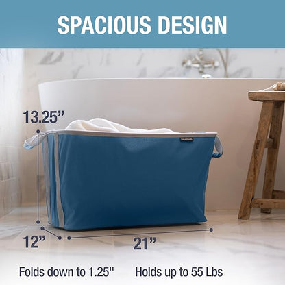 CleverMade Collapsible Laundry Basket 2 Pack – 60L Foldable Clothes Hamper