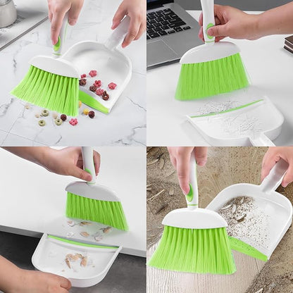 NACENA Small Dust Pan and Brush Set, Mini Broom and Dustpan Set Small Hand