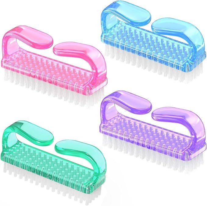 Handle Grip Nail Brush, Hand Fingernail Brush Cleaner Scrubbing Kit Pedicure