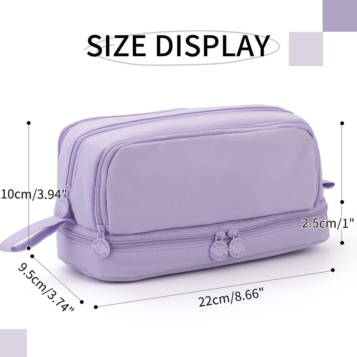 CICIMELON Large Capacity Pen Pencil Case with 4 Compartments, Multi-Slot Pencil Pouch Bag Aesthetic School Supplies Organizer for Teen Girls, Women, Adults (Purple)