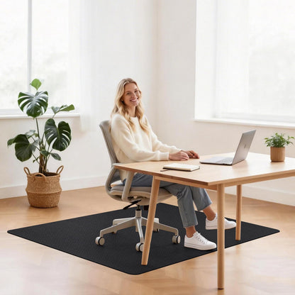 Sycoodeal Chair Mat,36" x 48" Office Chair Mat for Hardwood and Tile Floor, Heavy Duty Floor Protector for Rolling Chairs,Non-Slip,Computer Mat for Home Office(Black)