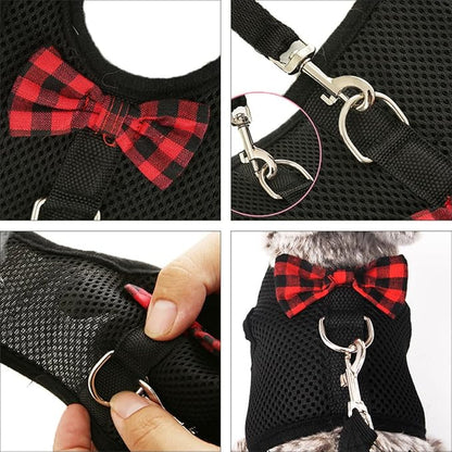 Pet Harness Vest with Breathable Mesh, Adjustable Small Chest Strap 20-23cm, No-Pull Comfortable Harness for Rabbits, Guinea Pigs, and Small Pets