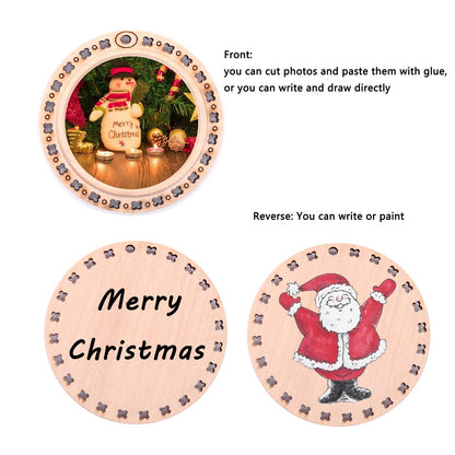 CBCMY 20 Pieces of 2.36-inch Natural DIY Wood Chips Handmade Wood kit can be Used for Art and Crafts Christmas Ornaments Technology