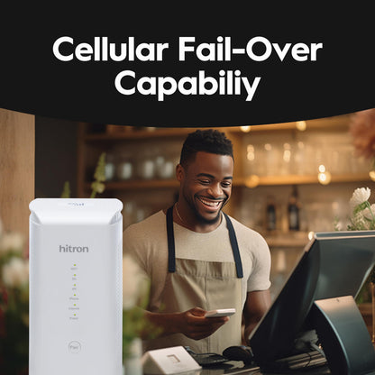Hitron D60 5G Cellular Router with Sim Card Slot | AX3000 WiFi 6 Router with Mesh WiFi | Certified with T-Mobile, AT&T, US Cellular | Nano SIM, eSIM for Dual Failover Capability |Model # D60 5G