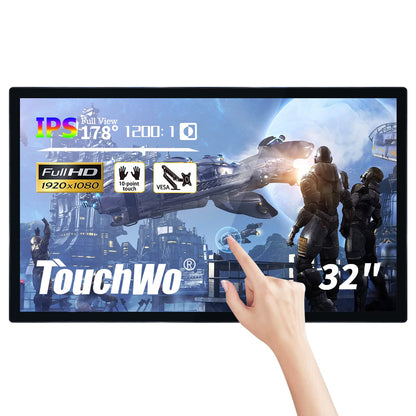 TouchWo 32 inch Interactive Touchscreen Whiteboard, Smart Board with 16:9 Display 1080P, Android 11 Touchscreen Electronic Whiteboard for Office and Classroom, RAM 4G & ROM 32G