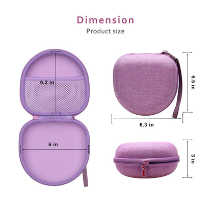 Headphone Headset Case for JLab JBuds Lux ANC/Lorelei X8/Beats/JBL/TOZO/BERIBES/Picun/KVIDIO Noise Cancelling Over-Ear Foldable Headphones (Purple)