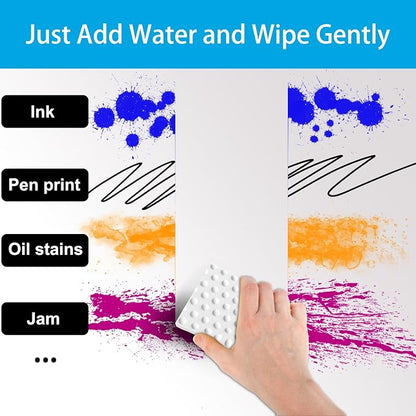 SmilinFit Magic Sponge Erasers, 100 Pack 2X Density Stronger Melamine Sponge Foam Pads, Multi-Functional Household Cleaning Cleaner for Kitchen, Bathroom, Bathtub, Sink, Wall Cleaner