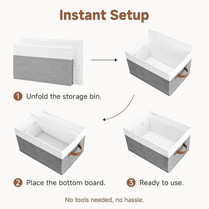 StorageWorks Fabric Shelf Baskets, Closet Organizers and Storage Basket