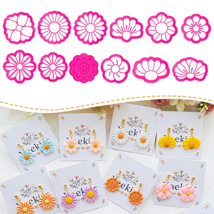 Flower Shape Polymer Clay Cutters Set – Molds and Clay Cutters for Polymer Clay, Floral Clay Earring Tools