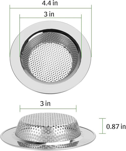 3PCS - Windran Kitchen Sink Drain Strainer and Sink Drain Stopper Set, Upgraded