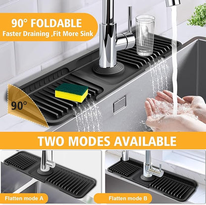 17.7-Inch Kitchen Sink Splash Guard Mat | 7° Slope
