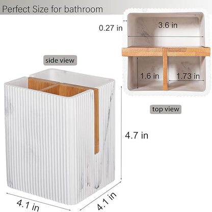 rejomiik Toothbrush Holders for Bathrooms Countertop, 3 Slots Electric Tooth