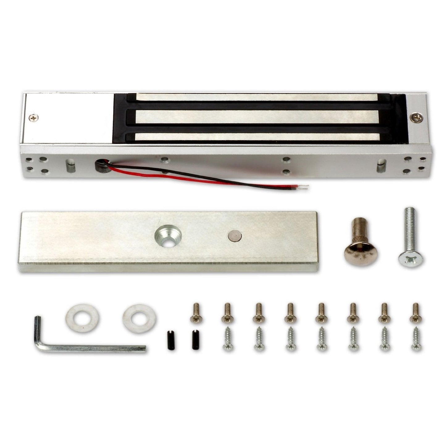 MENGQI-CONTROL Full Kits Biometric Fingerprint RFID Password Access Control Systems + 600lbs Force Electric EM Magnetic Lock +110V Power Supply+10 Cards and Key Fobs