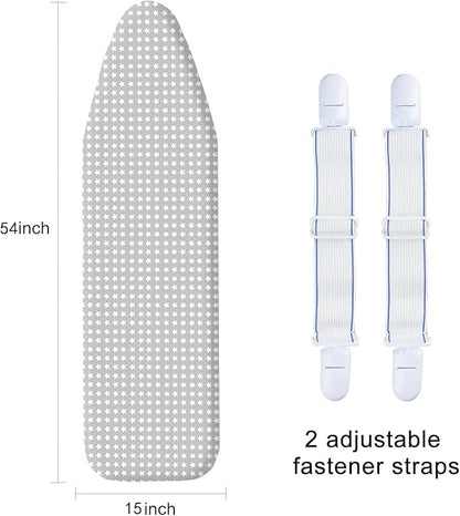 Ironing Board Cover and Pad 15" x 54", 4 Layers Extra Thick Iron Board Cover