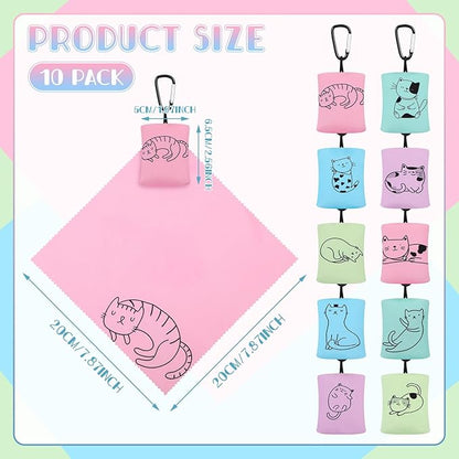10 Pcs Microfiber Cleaning Cloth