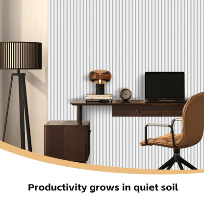 RITOLLO 6 Pack Acoustic Wall Panels, 47.2X23.6X0.4 inch Decorative Self-Adhesive Soundproof Panels, Sound Dampening Panels for Home Studio Office, White(White,6)