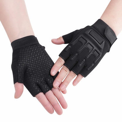 Biking Gloves Kids Boys Girls Cycling Exercise Half Finger Fingerless Gloves Child Motor Bike Riding Anti-Slip Weight Lifting Bikes Workout Climbing Bicycle Glove Gym Skate Glove