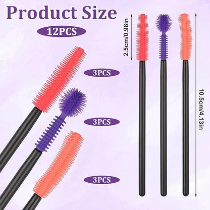 12 Pcs Silicone Nook and Cranny Brush Crevice Cleaning Brushes 3 Styles Sewing