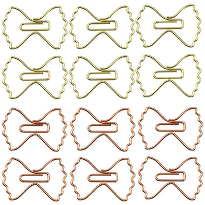 XGNG 50PCS Toothed Bow Clip Pins with Storage Box Office Paper Clips Metal Bookmarks for File Organisation Notebooks Stationery Scrapbooks Wedding Decorative Clips