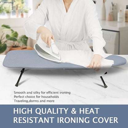 SheeChung 12.5"x32" Small Table Top Ironing Board Cover and Pad, Fits Mini