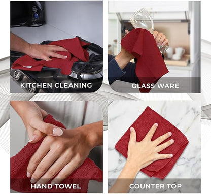 Avalon Towels Cotton Washcloths – Size 12x12 Inches, 100% Ring Spun Cotton