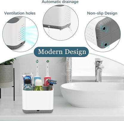 Toothbrush Holders for Bathrooms, Kids Electric Toothbrush and Toothpaste Holder