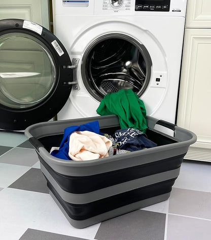 SAMMART 42L Collapsible Plastic Laundry Basket
