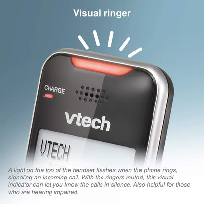VTech VS112-4 Bluetooth 4 Handset Cordless Phone for Home with Answering Machine, Call Blocking, Caller ID, Intercom and Connect to Cell