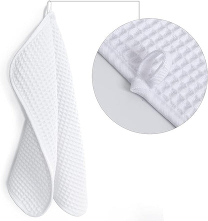 POLYTE 430 GSM Microfiber Lint Free Washcloth Face Towel, 13 x 13 in, 4 Pack