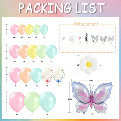 Daisy Balloon Arch Kit, 172Pcs Spring Summer Daisy Theme Party Balloon Decorations for Birthday Wedding, Graduation Ceremony, Outdoor Garden Decor, Mother's Day Holiday Decoration