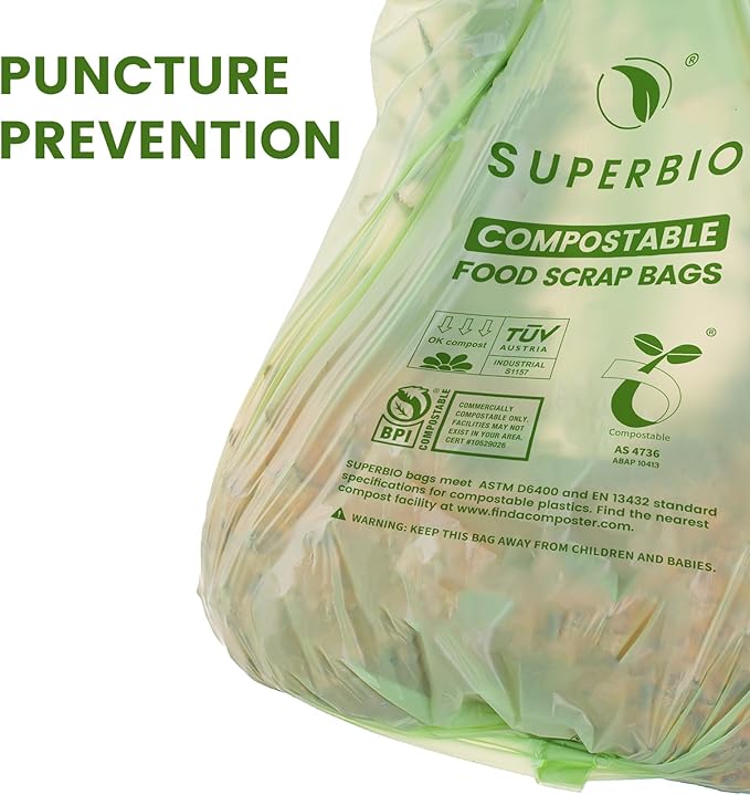 SUPERBIO 2.6 Gallon Compostable Bags