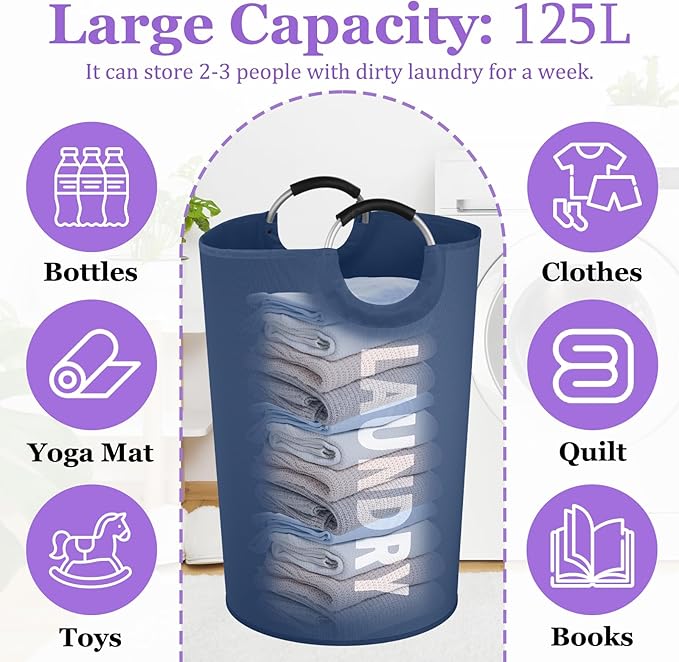 125L Collapsible Laundry Basket
