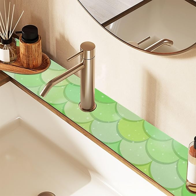 Kitchen Sink Splash Guard 2 PCS 30 Inch Sink Faucet Mat Splash Guard