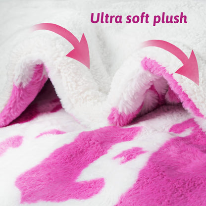 GOQO TOMO Weighted Electric Heated Blanket 36" x 48" Warming Blanket with 12 Heating Levels, Glass Beads - M3648(Pink)