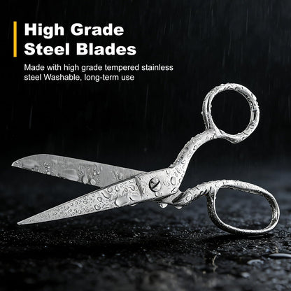 DEKELIY 2 Pack 8" Dressmaker Fabric Scissors, Heavy Duty Stainless Steel Tailor Sewing Shears with Protective Sheath, Multi-Purpose Sharp Fabric Scissors for Cutting Cloth, Thread, and Crafting