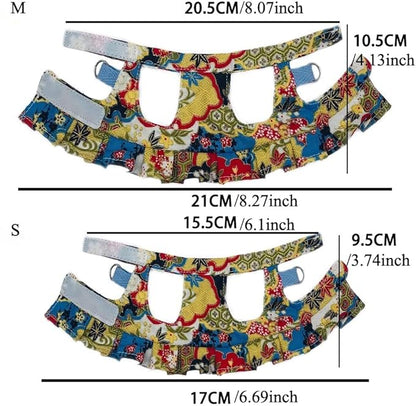 3 Sets Squirrel Leash and Harness Set,Traction Rope Strap, Ferret Harness Vest, Adjustable Flora Small Animal Harness Vest for Ferret, Dwarf Chinchilla, Guinea Pig, Fancy Rat (Medium)