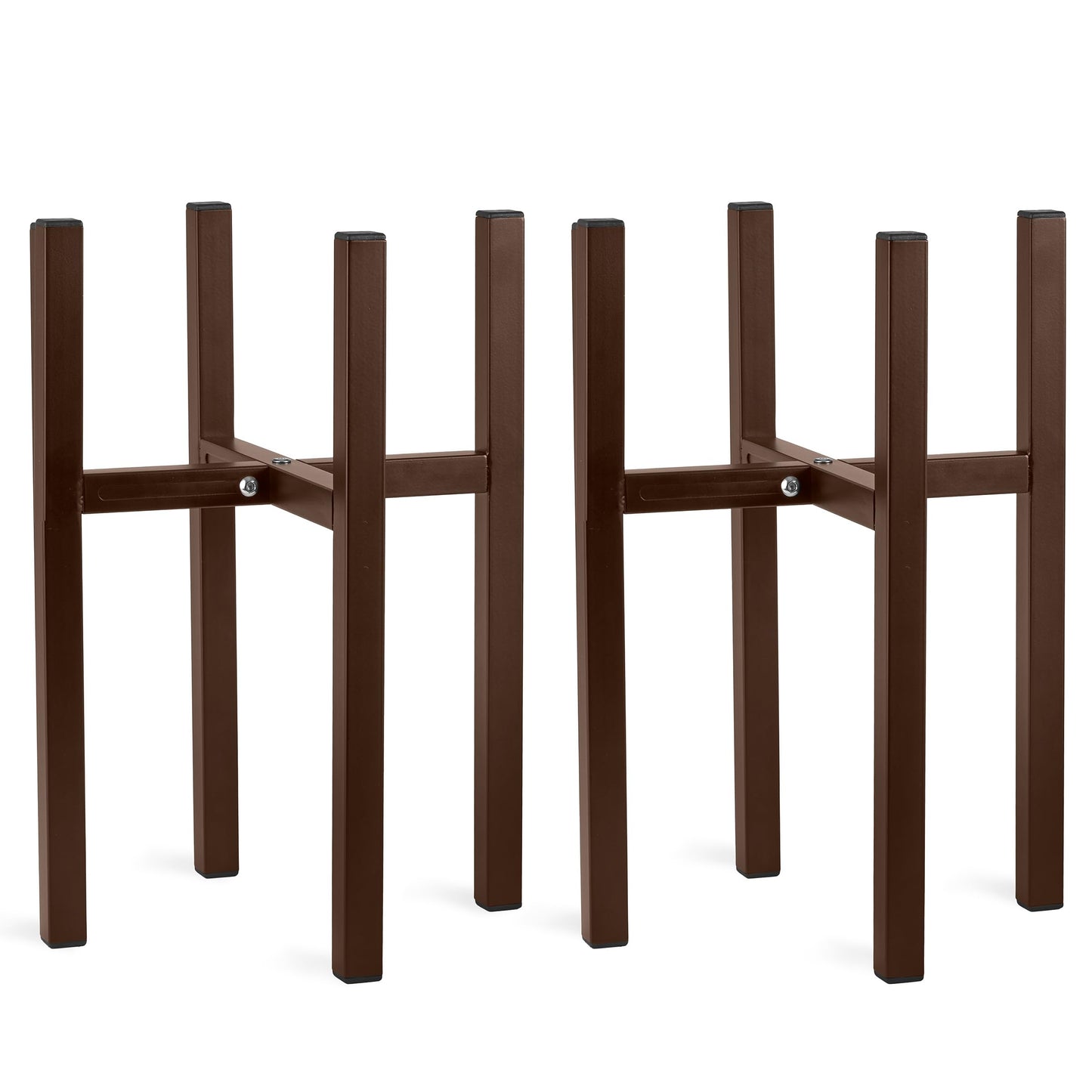 Sorbus Adjustable Metal Plant Stand – Mid Century Style Flower Pot Holder, 10 to 16 Inches Planter Stand for Modern Home Décor, Houseplants – Plant & Pot NOT INCLUDED (Brown, 2 Pack)