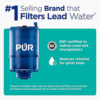 PUR Plus Vertical Faucet-Mount Water Filtration System, Lead-Reducing Filter