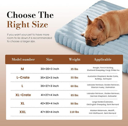 Dog Beds for Extra Large Sized Dog, Orthopedic Pet Bed with Waterproof Lining, Soft Short Plush Surface & Egg Crate Foam, Machine Washable Pet Mat with Removable Cover & Anti Slip Bottom