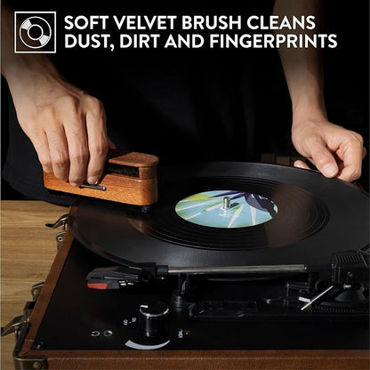 Big Fudge Vinyl 2-in-1 Wooden Record Cleaning Brush