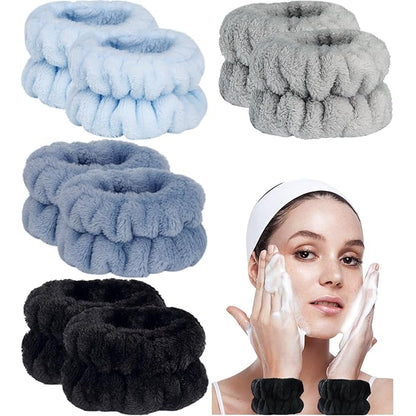 8pcs Wrist Bands for Washing Face, Absorbent Face Washing Wristbands,