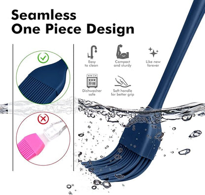 HOTEC 2 pieces Set Basting Brushes Silicone Heat Resistant Pastry Brushes