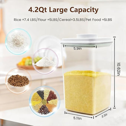 Large Pop Airtight Food Storage Containers Set